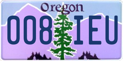 OR license plate 008IEU