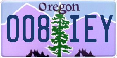 OR license plate 008IEY