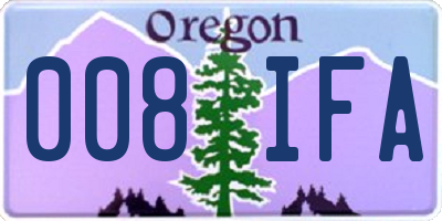 OR license plate 008IFA