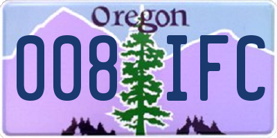 OR license plate 008IFC