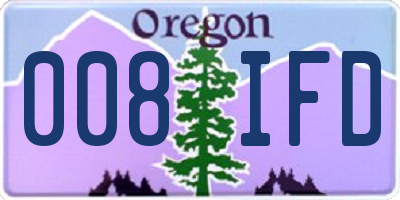 OR license plate 008IFD