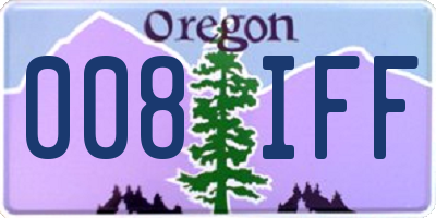 OR license plate 008IFF