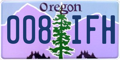 OR license plate 008IFH