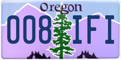 OR license plate 008IFI
