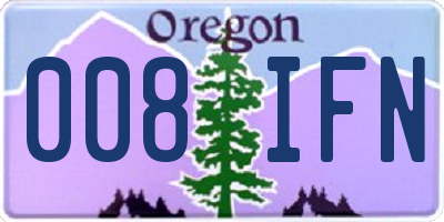 OR license plate 008IFN