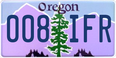 OR license plate 008IFR