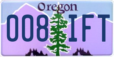 OR license plate 008IFT