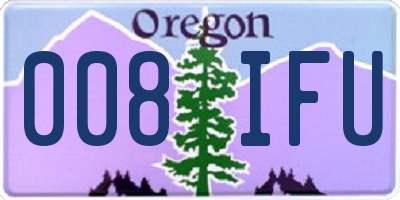 OR license plate 008IFU