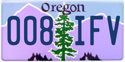 OR license plate 008IFV