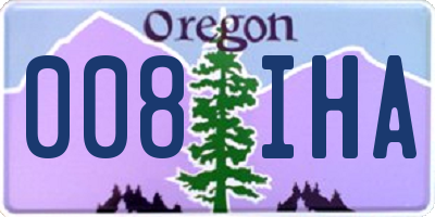OR license plate 008IHA