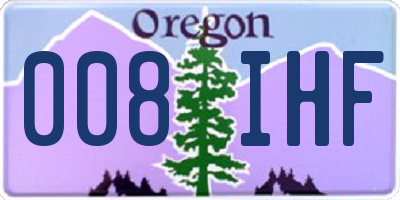 OR license plate 008IHF
