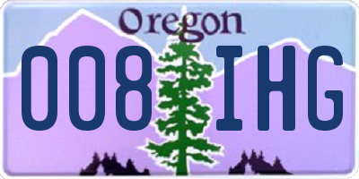 OR license plate 008IHG