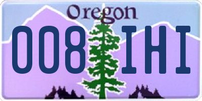 OR license plate 008IHI