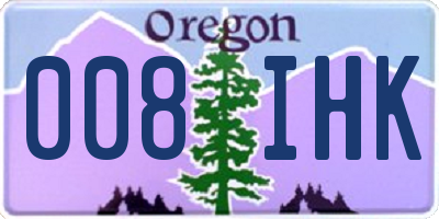 OR license plate 008IHK