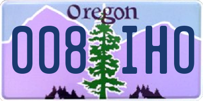OR license plate 008IHO