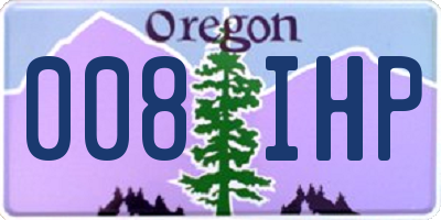 OR license plate 008IHP