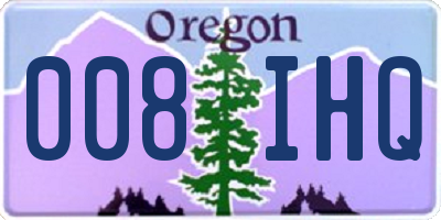 OR license plate 008IHQ