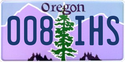 OR license plate 008IHS
