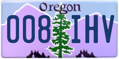 OR license plate 008IHV