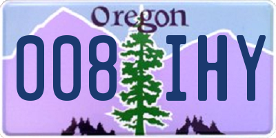 OR license plate 008IHY