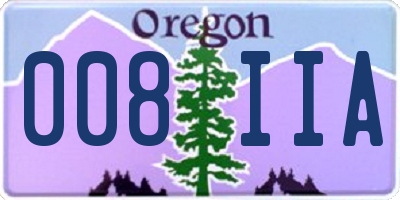 OR license plate 008IIA