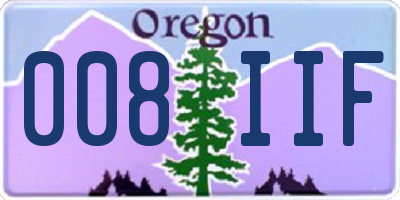 OR license plate 008IIF