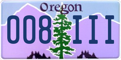 OR license plate 008III