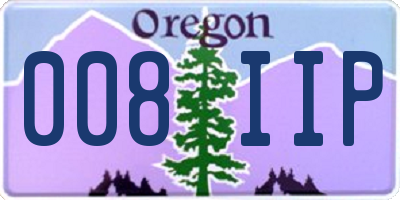 OR license plate 008IIP