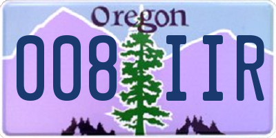 OR license plate 008IIR