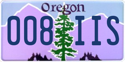 OR license plate 008IIS