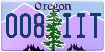 OR license plate 008IIT