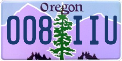 OR license plate 008IIU