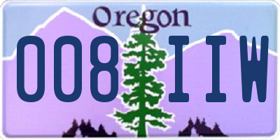 OR license plate 008IIW