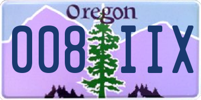 OR license plate 008IIX