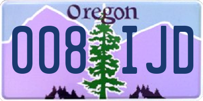 OR license plate 008IJD