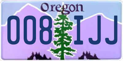 OR license plate 008IJJ