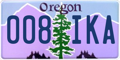 OR license plate 008IKA