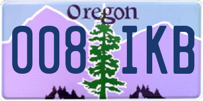 OR license plate 008IKB