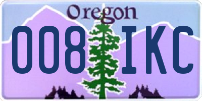 OR license plate 008IKC