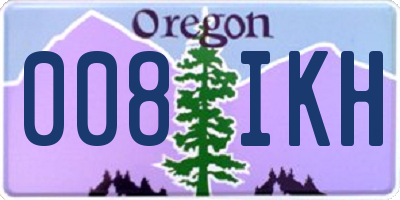 OR license plate 008IKH