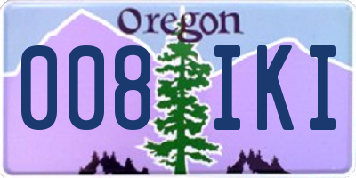 OR license plate 008IKI