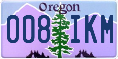 OR license plate 008IKM