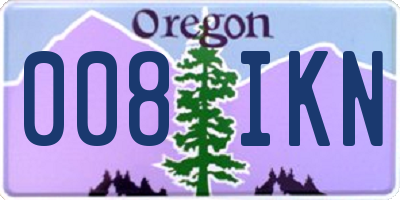 OR license plate 008IKN