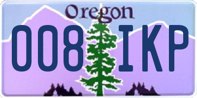 OR license plate 008IKP