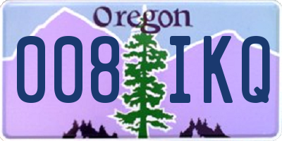 OR license plate 008IKQ