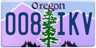 OR license plate 008IKV