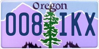 OR license plate 008IKX