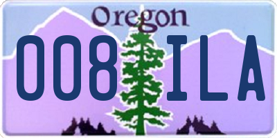 OR license plate 008ILA