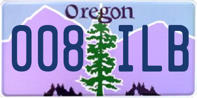 OR license plate 008ILB