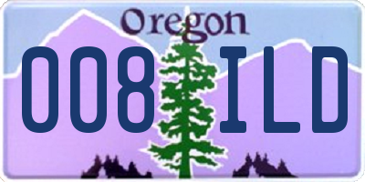 OR license plate 008ILD